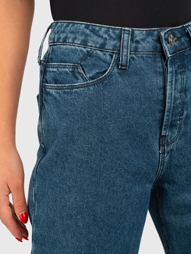 High waisted straight jeans - 4