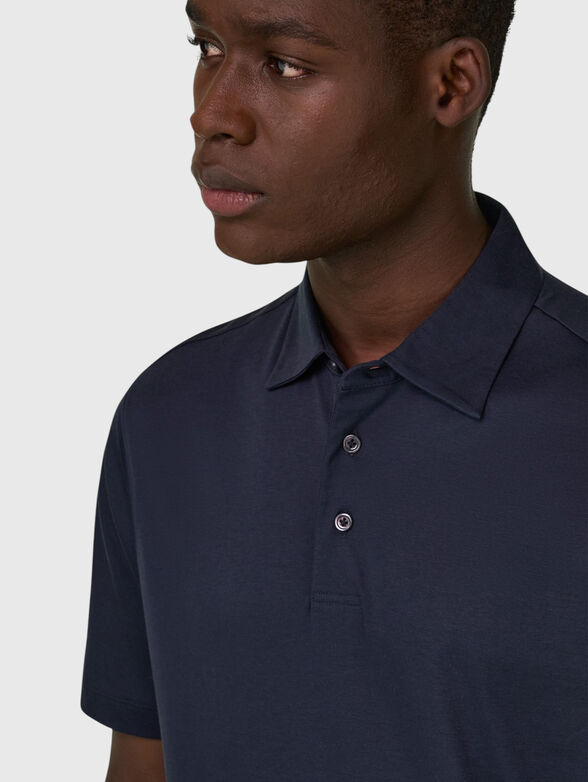 Cotton-blend polo shirt - 4