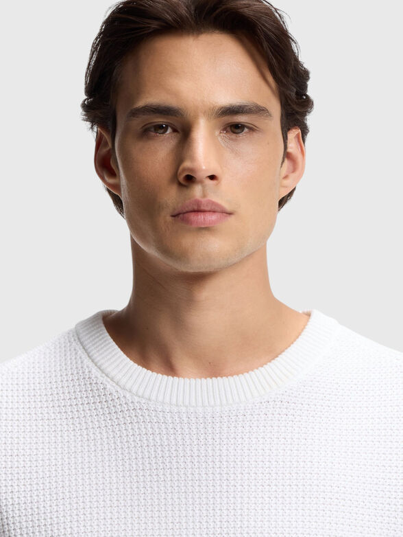 Short-sleeved cotton sweater - 4