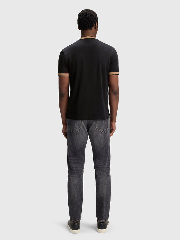 Cotton T-shirt with accent edges - 3