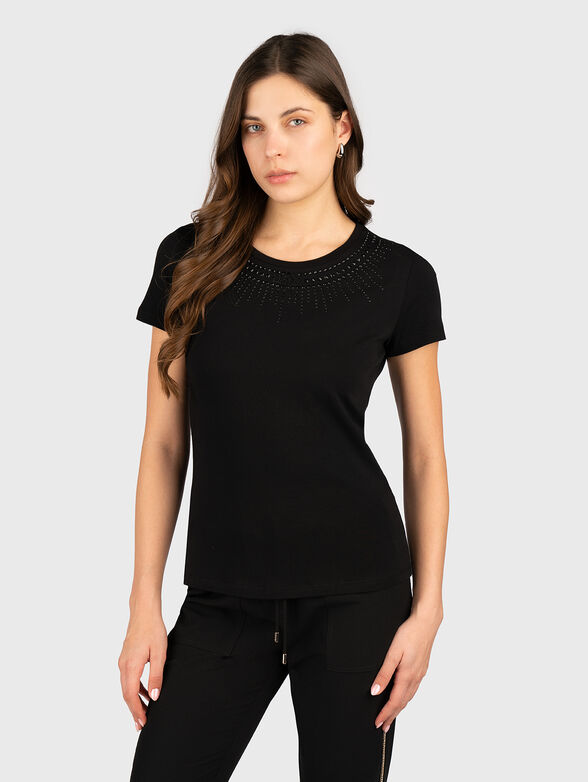 Black T-shirt with logo - 1