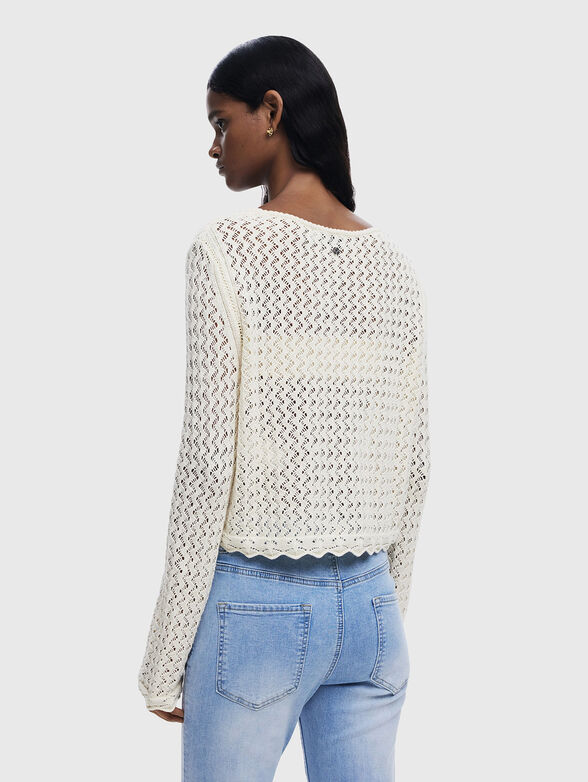 Knitted V-neck sweater - 2