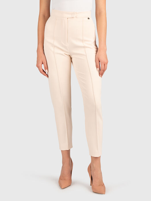 Slim trousers with high waist