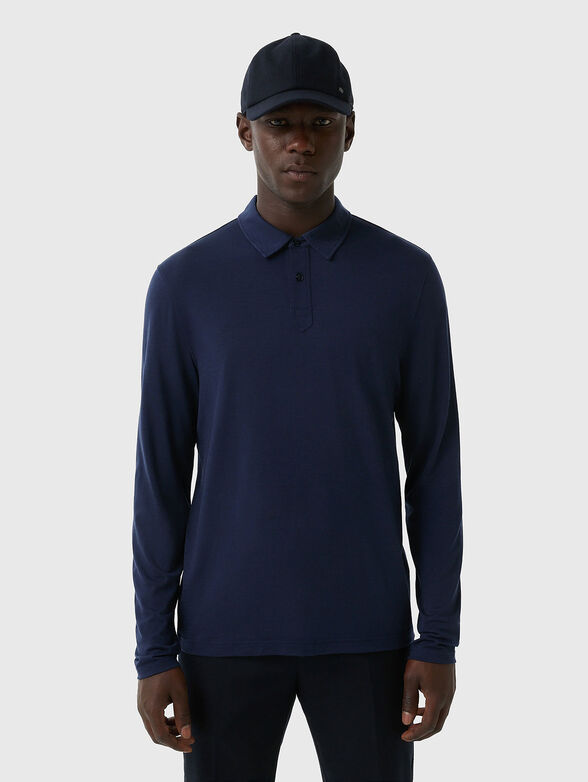 LENNON wool polo shirt with buttons - 1