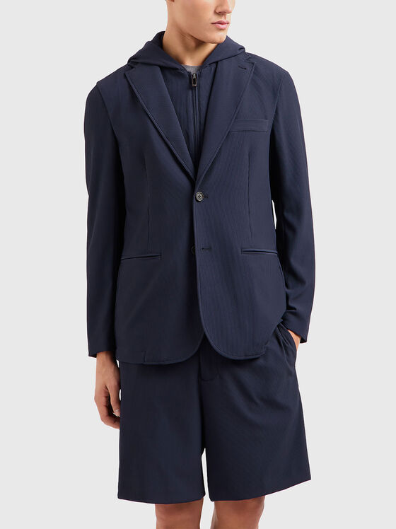 Jacket with removable hood - 1