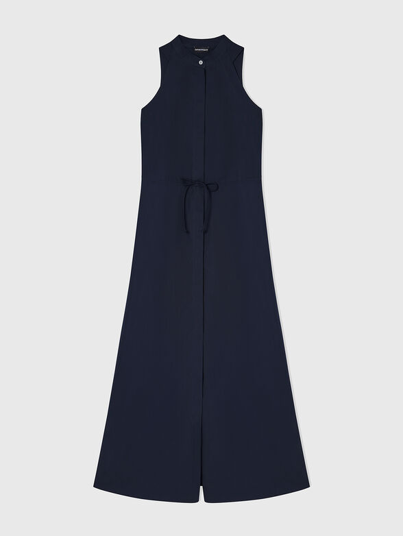 Cotton poplin dress with ties - 1