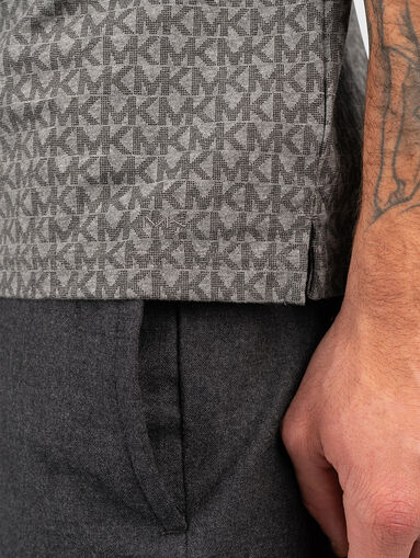 Monogram logo-print polo shirt  - 5