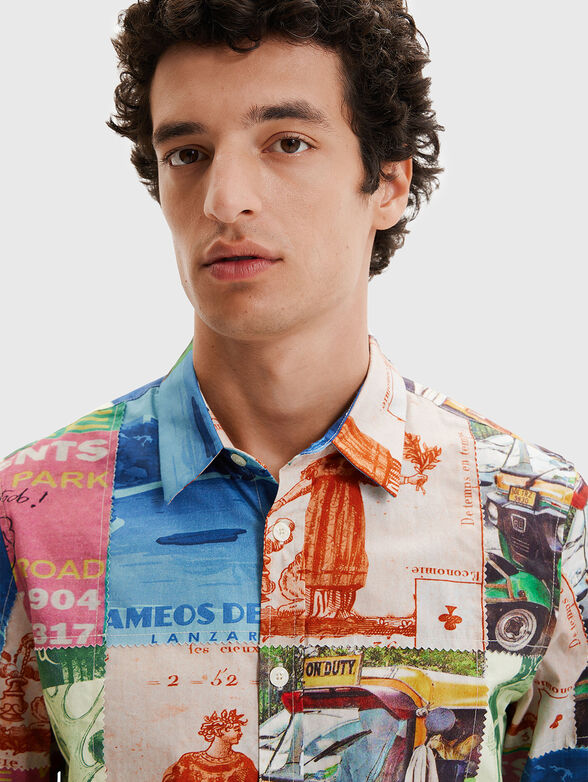 CAM shirt with patchwork elements - 5