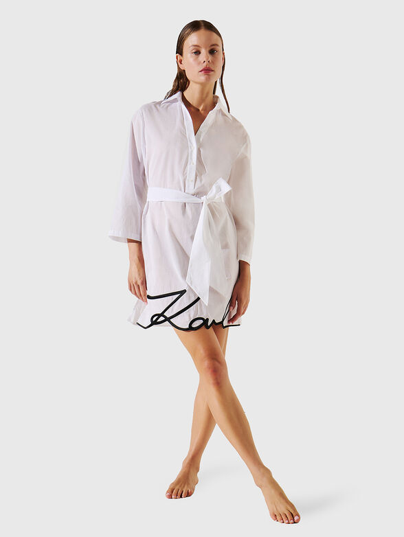 Cotton beach dress with logo - 4