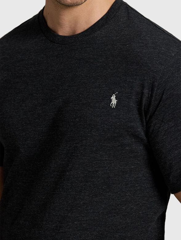 Cotton T-shirt with logo embroidery - 4