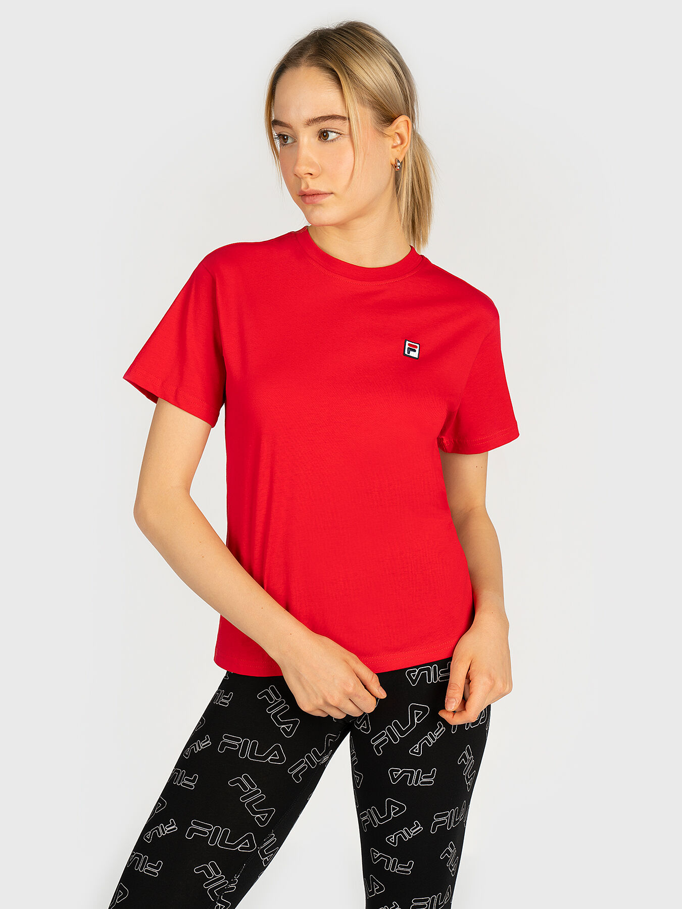 NOVA cotton T shirt in black color brand FILA Globalbrandsstore en