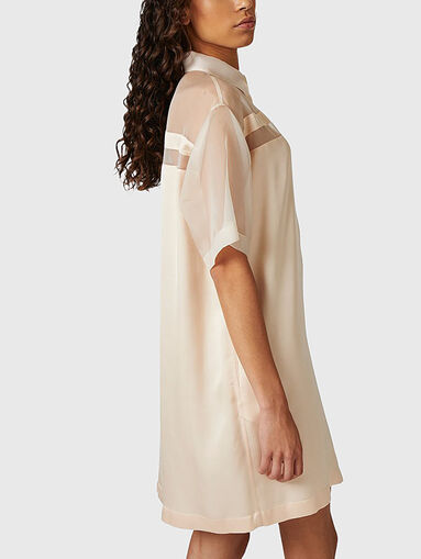 Dress with collar and transparent details - 3
