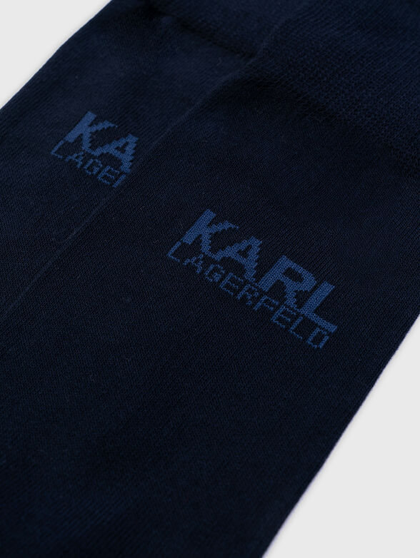 Socks in dark blue color - 2