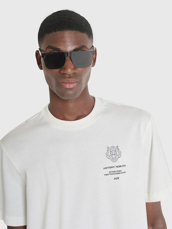 Black cotton T-shirt - 3