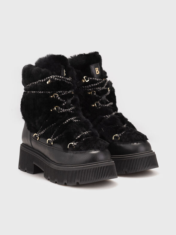 TURIN 9 boots in leather and wool - 2