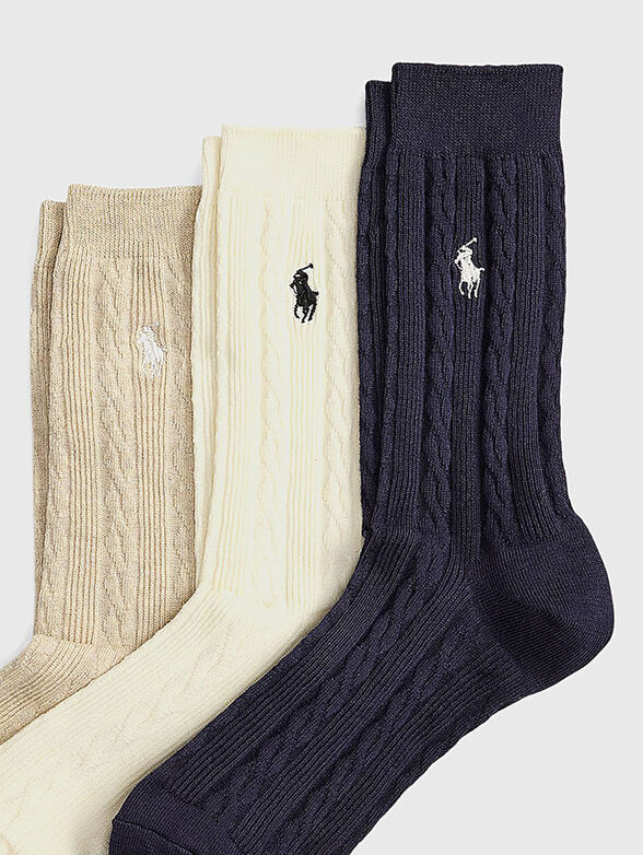 Set of three pairs of cotton socks - 2