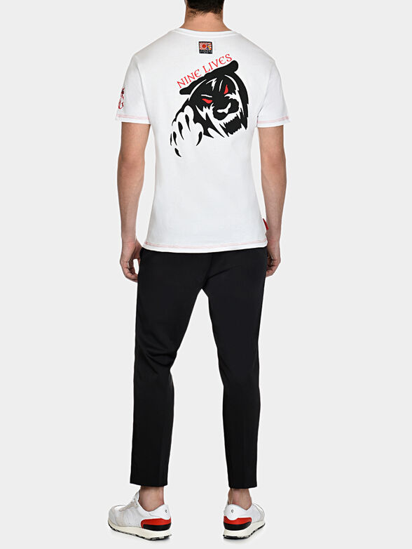 TV003 Cotton t-shirt in white color with print - 2