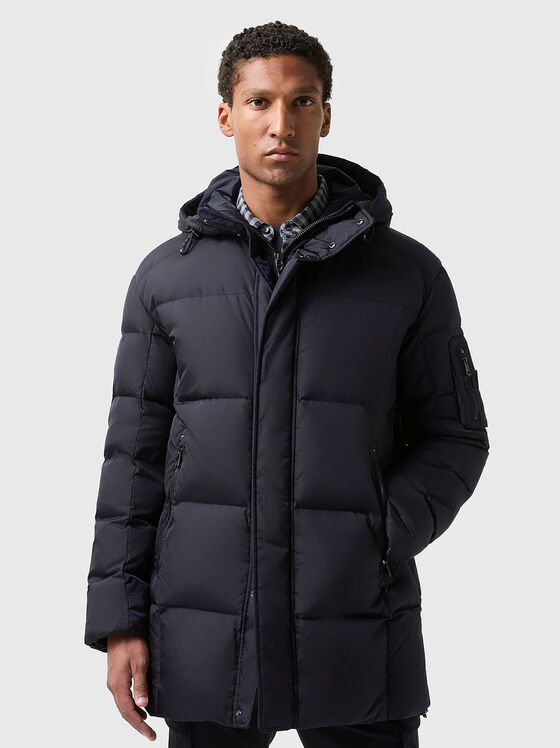 Пухено яке JONES с качулка и лого - 1