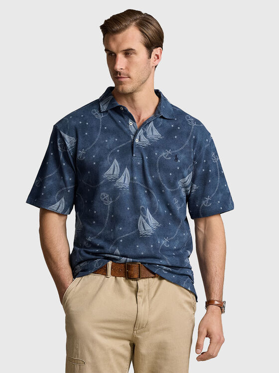 Polo shirt with print and logo embroidery - 1