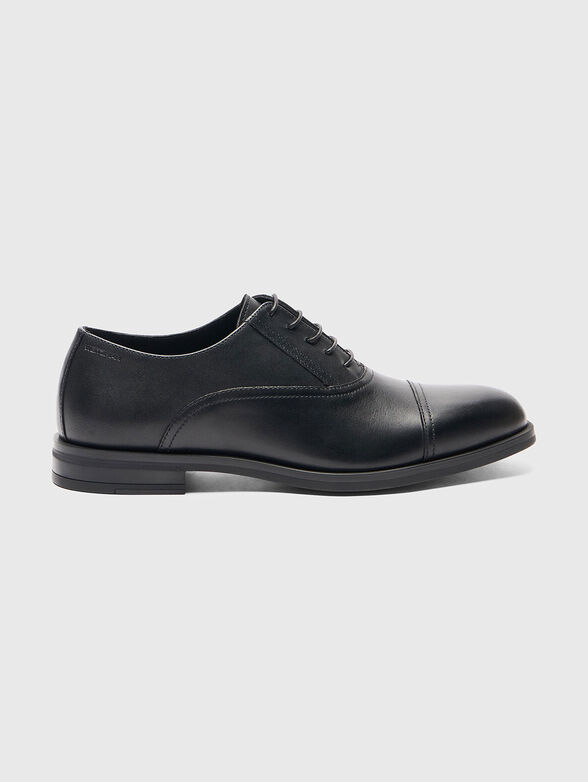 Black leather Oxford shoes - 1