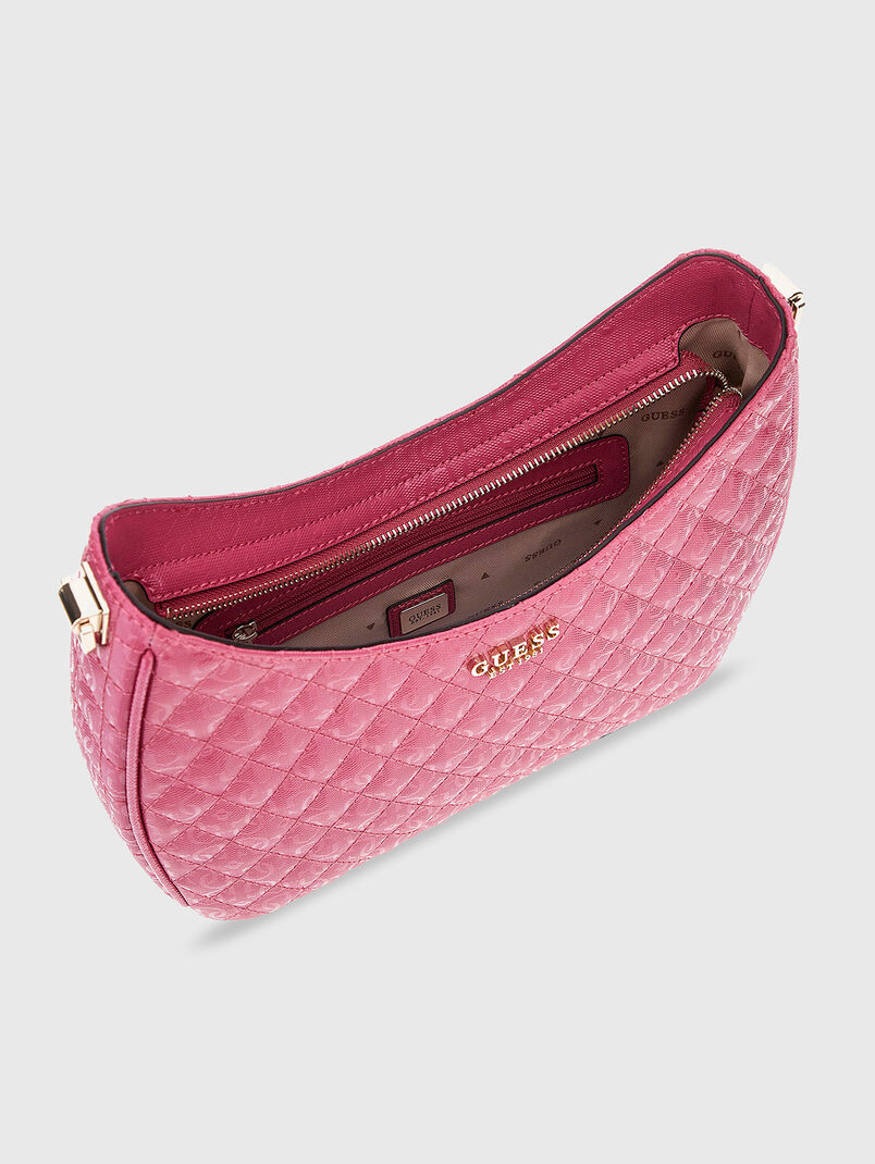 YARMILLA beige hobo bag with quilted effect - 3