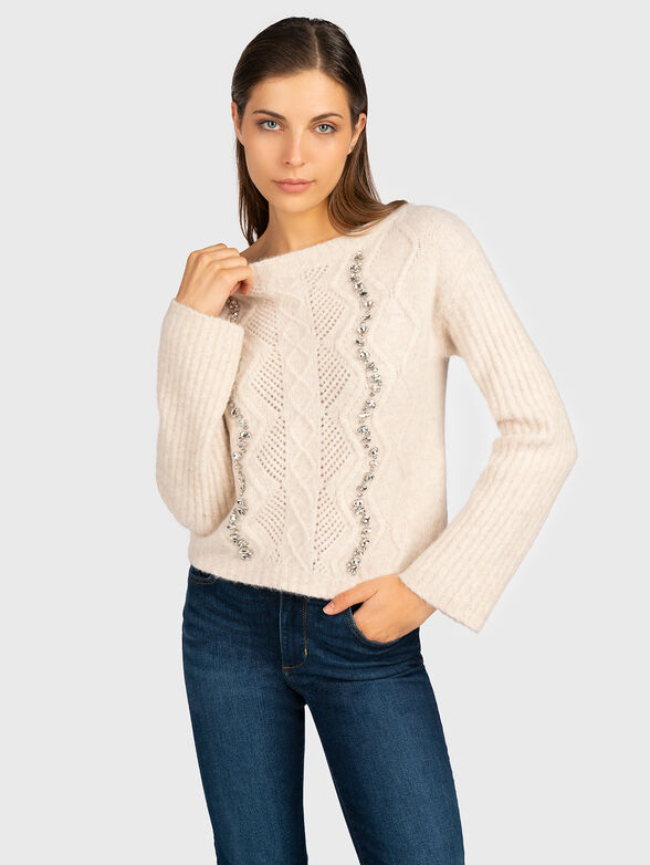 Sweater with rhinestone detail  - 1