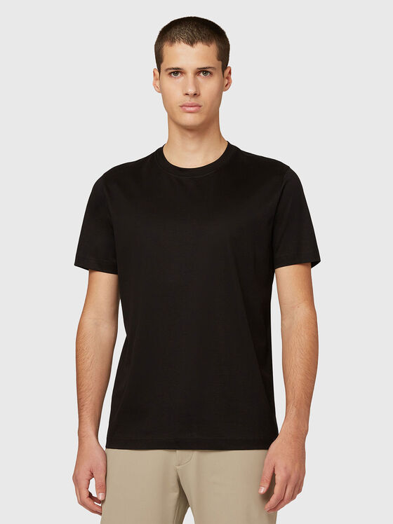 Black cotton T-shirt - 1