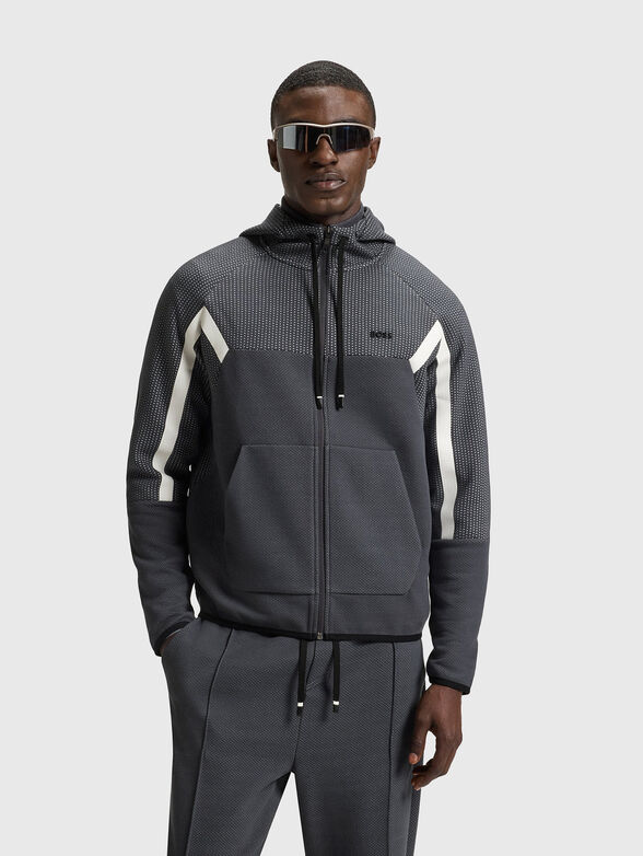 Sweatshirt with zip and hood - 1