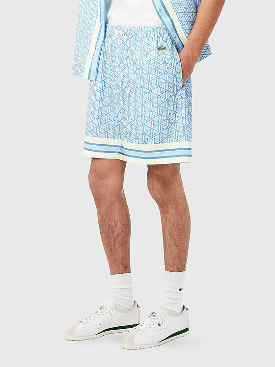 Cotton shorts with logo embroidery - 1