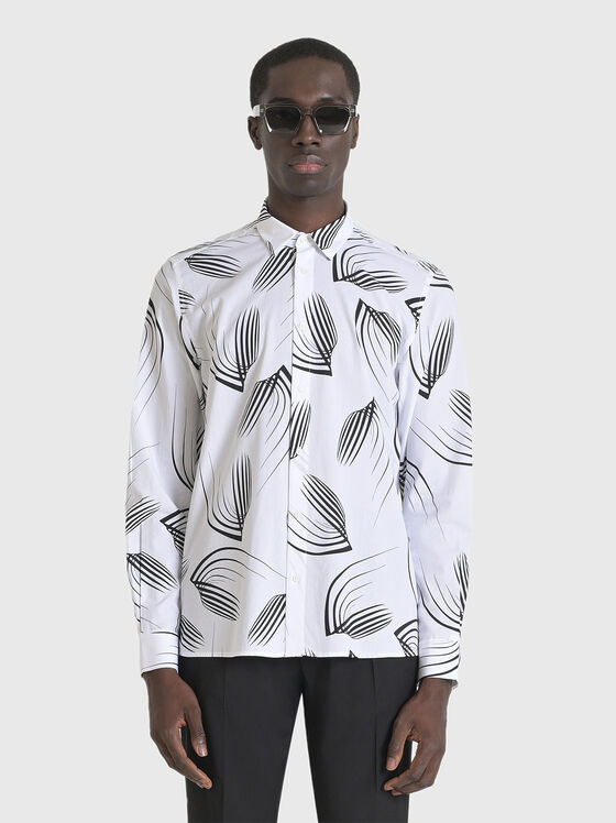 Риза с дълъг ръкав и акцентен принт - 1