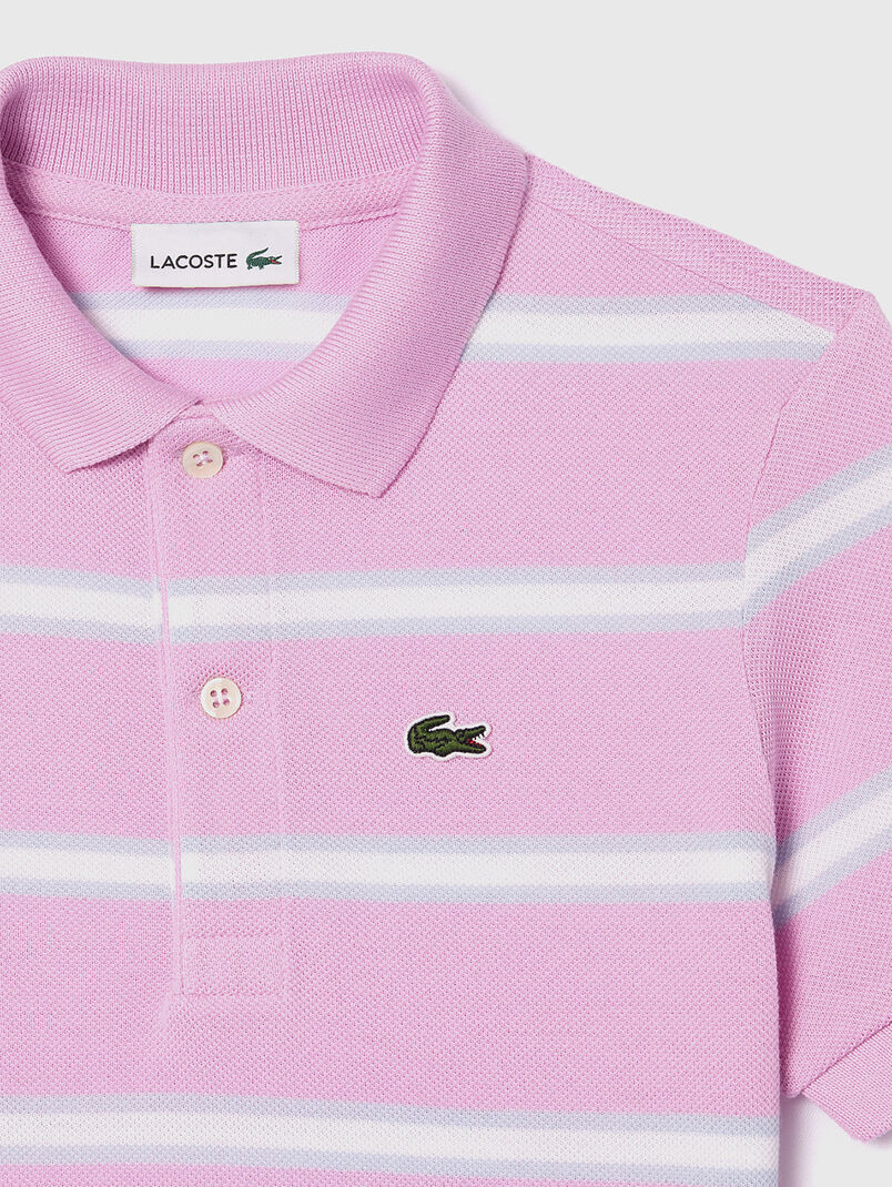 Polo shirt with stripes and logo accent - 2