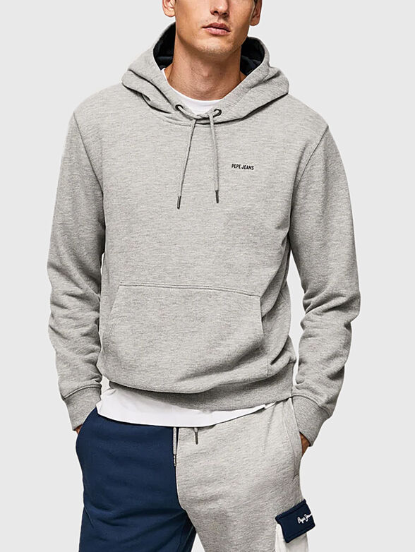 ARCHIE grey sweatshirt with contrast print on the back - 1