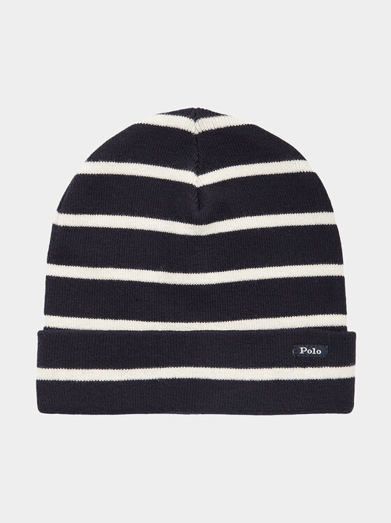 Striped knitted hat - 1