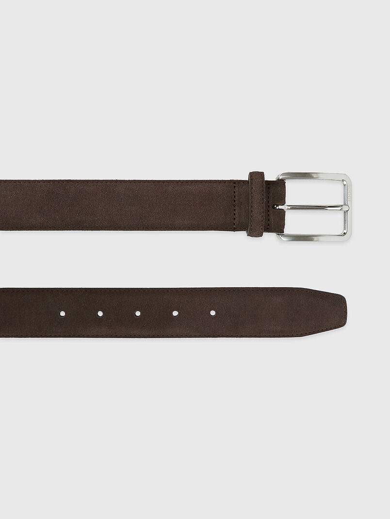 Brown leather belt - 3
