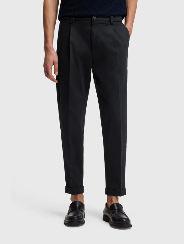 Straight cotton trousers - 1