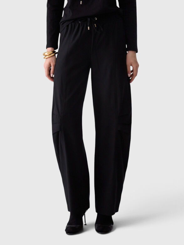 Black wide legs trousers - 1