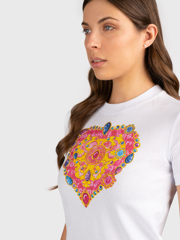 Black T-shirt with accent print - 4