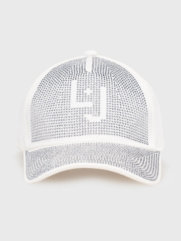 Baseball cap with logo rhinestones - 1