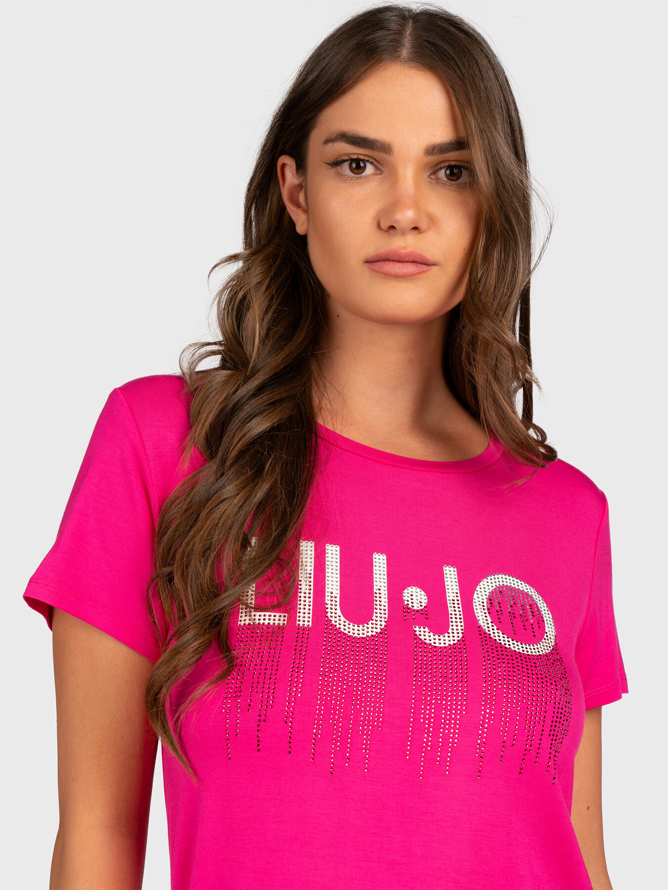 Black dress with applique rhinestones brand LIU JO