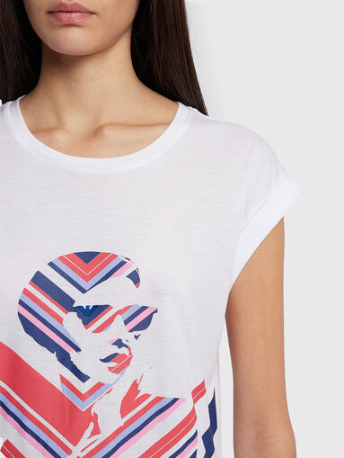 Cotton T-shirt with print - 5