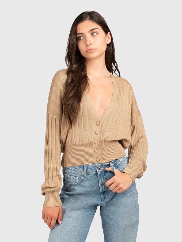 V-neck cardigan - 1