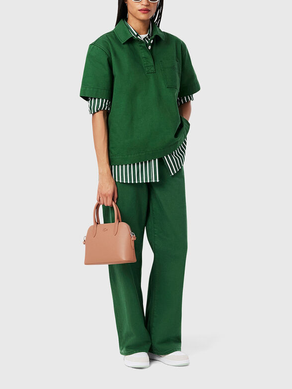 Small leather bag with saffiano effect - 2