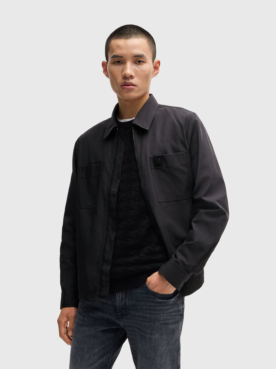 EVALOM black jacket with logo detail - 1