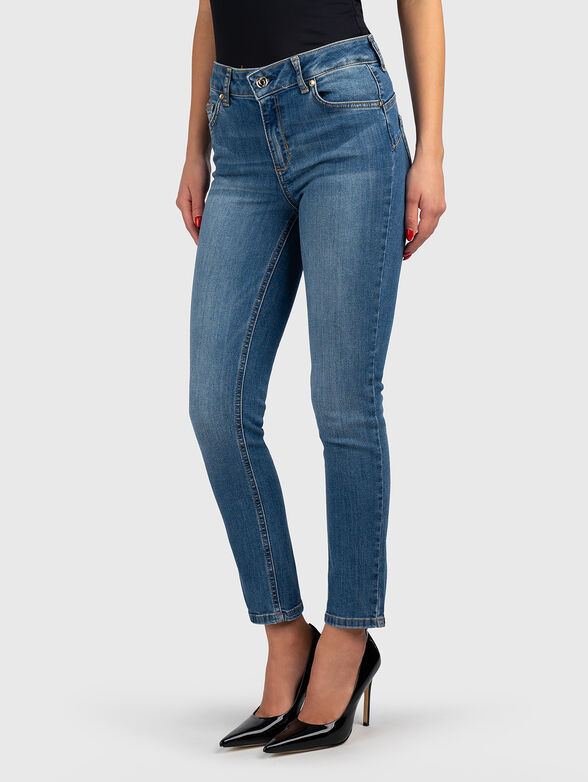 Blue jeans with washed effect  - 1