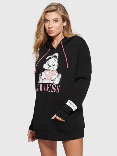 Sweatshirt type dress with logo detail - 3