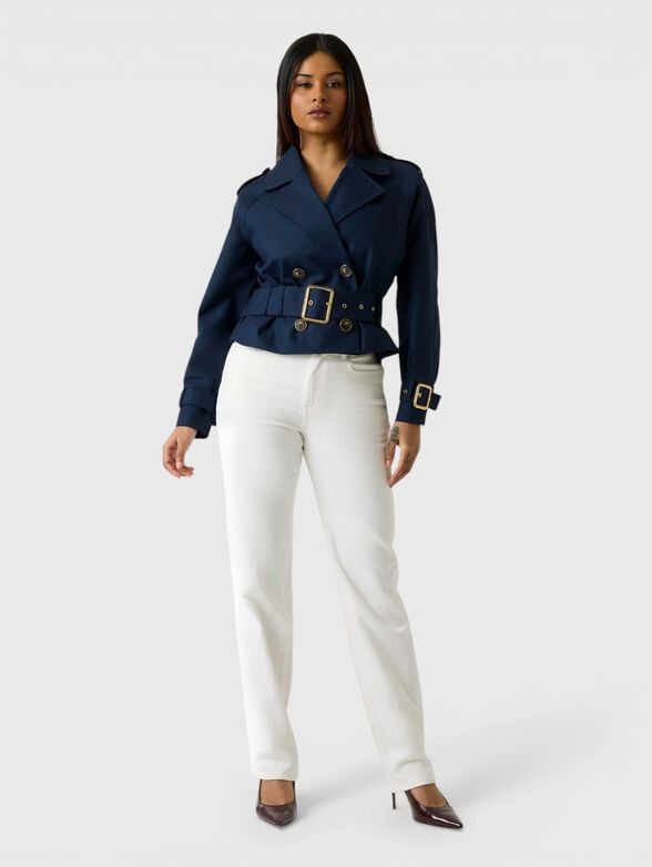 Short trench coat with belt  - 2