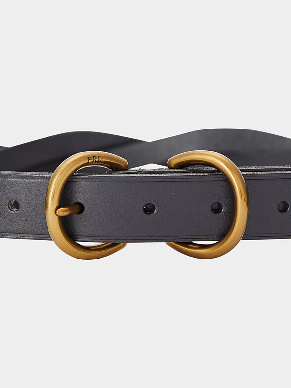Leather belt with golden details - 2