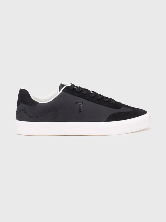 Leather sports shoes with suede details - 1
