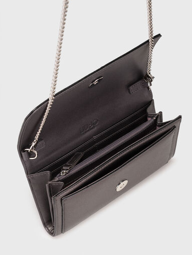 Black wallet with chain strap - 5