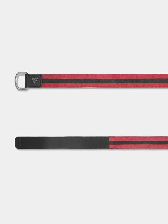 STRIPES Red suede belt - 1